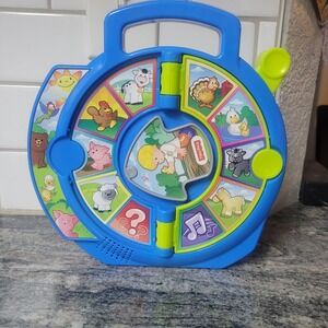 Fisher-Price Spinning Talking Learning Farm Animal Learning Toy 9" 2015 Tested